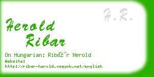 herold ribar business card